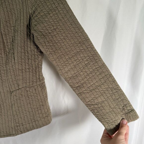 Coldwater Creek Blazer Women's 4 Petite Green Collared Button Up Long Sleeve - Picture 5 of 10